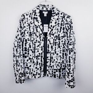 Chico's Winnie Waterdrop Pattern Classic Blazer Jacket NWT